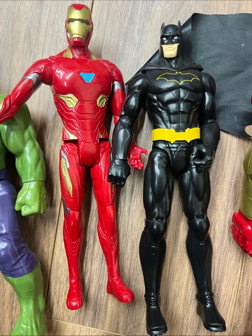 Marvel Red Iron Man & Black Batman Kids Superhero Figures - Picture 4 of 7